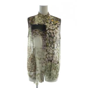 ブラウス カットソー ノースリーブ シースルー 総柄 花柄 38 S マルチカラー GY30 /MQ