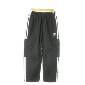 PRIMEBLUE スリーストライプス カーゴパンツ ロゴ刺繍 トレフォイル スポーツ M 黒 ブラック