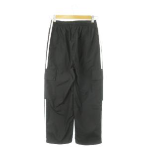 adidas Originals PRIMEBLUE スリーストライプス カーゴパンツ ロゴ刺繍 トレフォイル スポーツ M 黒 ブラック