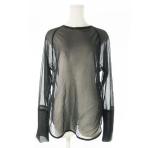 23SS Sheer Crewneck Pullover シアーカットソー ラウンドネック 長袖 F 黒