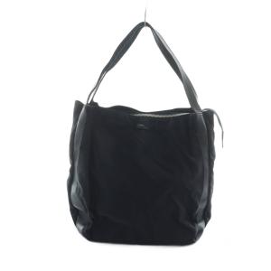 POUR FEMME トートバッグ ハンド ナイロン レザー 黒 ブラック GY30 /MQ