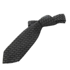 ネクタイ レギュラー シルク 絹 ロゴ ストライプ ドット 黒 ブラック /CK17 GY99