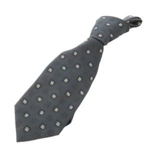 ネクタイ レギュラー シルク 絹 スクエアロゴ チェック グレー /CK16 GY99