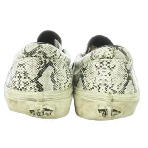 VANS スニーカー スリッポン パイソン柄 総柄 8.5 26.5cm 白 アイボリー /AO4 GY99