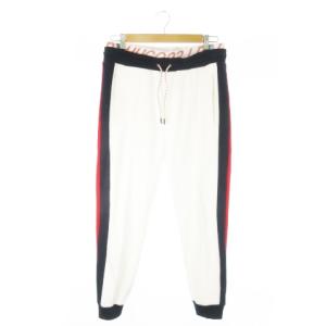 × リアムペイン LIAM PAYNE スウェットパンツ ジョガー サイドライン ストレッチ M 白 ホワイト