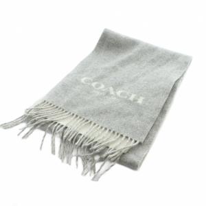 マフラー ストール フリンジ ロゴ グレー GY99 /MQ