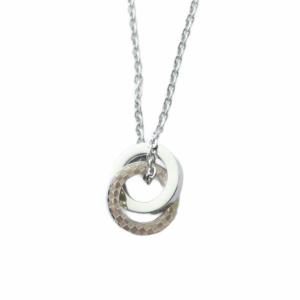 ネックレス アクセサリー ペンダント ロゴ リング シルバー色 GY99 /MQ