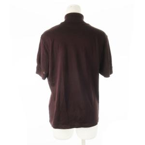 BURBERRY LONDON シルクニット タートルネック 半袖 絹 ウール混 ストレッチ 薄手 ロゴ刺繍 大きいサイズ 5 XXL