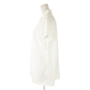 BURBERRY LONDON シアーシャツ 半袖 ジャカード ノバチェック ヨーク切替 44 L 白 ホワイト /CK19 GY99
