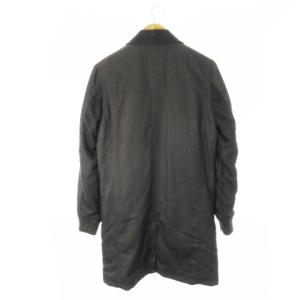 HIBECK チェスターコート シングル ロング丈 中綿 ブルゾン リブ袖 切替 配色 1 M グレー /CK3 GY99