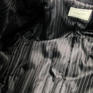 HIBECK チェスターコート シングル ロング丈 中綿 ブルゾン リブ袖 切替 配色 1 M グレー /CK3 GY99