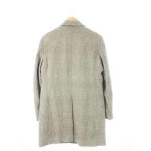 MEN'S BIGI チェスターコート シングル ロング丈 ウール メルトン ヘリンボーン 3 L グレー /CK2 GY99