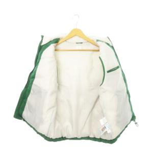 adidas Originals 中綿ベスト スタンドカラー ロゴ刺繍 トレフォイル 切り替え 配色 M 緑 グリーン /AH10 GY99