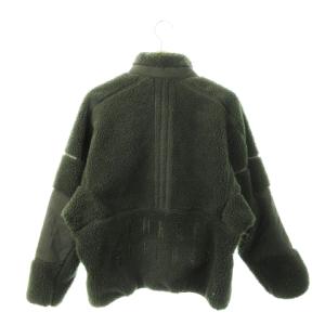 adidas ボアジャケット フリースジャケット スタンドカラー ジップアップ アウトステッチ ロゴ 刺繍 スリーストライプス