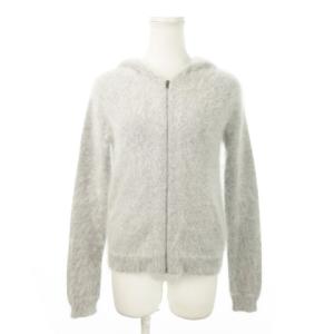 シャギーニットパーカー ジップアップ 長袖 アンゴラ S グレー /MN13 GY99