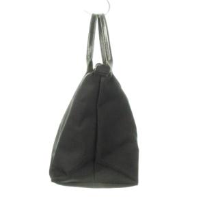 Longchamp DEPOSE ル プリアージュ ハンドバッグ ナイロン レザー 革 ロゴ 型押し 黒 ブラック /MN21