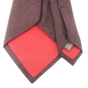 CELINE ネクタイ レギュラータイ 絹 シルク ウール混 赤 ボルドー /AO13 GY99