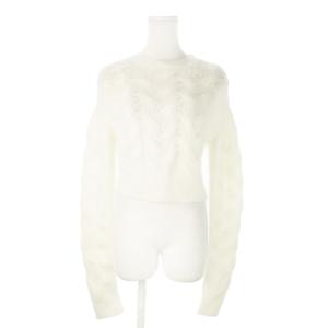 23AW クロップドニット セーター S ホワイト