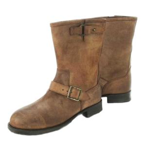 エンジニアブーツ ミドル ロング レザー 革 ベルト 43 28.0cm 茶 ブラウン /CK7 GY30