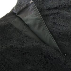 eimy istoire 総レーススカート タイト ロング ハイウエスト 切替 ライン M 黒 ブラック /CK30 GY99