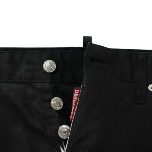 DSQUARED2 15AW CLEMENT JEAN デニムパンツ ジーンズ スキニー 総柄 ボタンフライ 46 L 黒