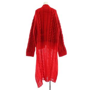 Yohji Yamamoto ワンピース ケーブルニット S レッド