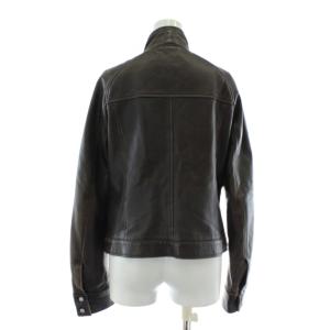 ICEBERG ICEJEANS ライダース レザージャケット 革ジャン 牛革 ジップアップ 44 M 茶色 ブラウン