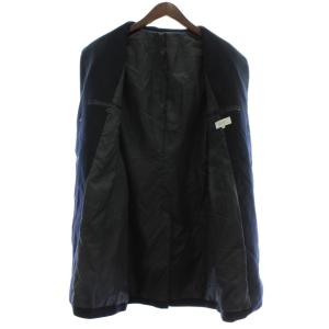 BARNEYS NEW YORK チェスターコート アウター ウール カシミヤ混 ミドル M 紺 ネイビー /XZ GY35