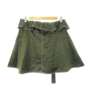 J.W.ANDERSON FOLDOVER WAIST MINI SKIRT ウエスト折り返しミニスカート フレア サテン ステッチ