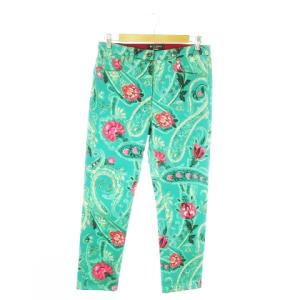 Neiman Marcus デニムパンツ ジーンズ テーパード ストレッチ ペイズリー柄 総柄 ロゴプレート