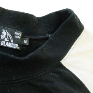 HYSTERIC GLAMOUR Tシャツ カットソー ロンT クルーネック ラグラン 配色 ガールプリント ワッペン M 黒 ブラック