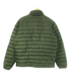 Patagonia ダウンジャケット スタンドカラー ジップアップ ロゴ アウトドア M 緑 カーキ /AO12 GY35