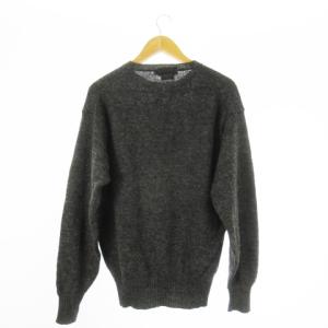 Polo by Ralph Lauren ニット セーター クルーネック 丸首 長袖 ウール ポニーロゴ刺繍 ワンポイント M グレー /CK7
