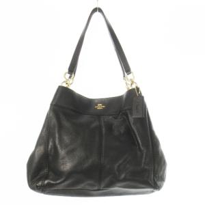 ハンドバッグ レザー 革 シボ革 ロゴ 黒 ブラック F27593 /CK14 GY35