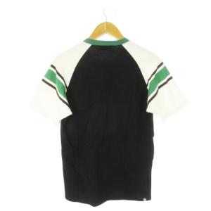 HYSTERIC GLAMOUR Tシャツ Vネック 半袖 ラグラン 切替 配色 ライン ロゴ プリント M 緑 グリーン /CK12 GY35