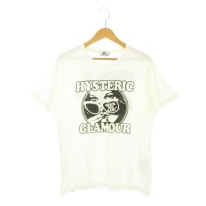 半袖Tシャツ ラウンドネック ガールプリント ロゴ M 白 ホワイト /AH15 GY35