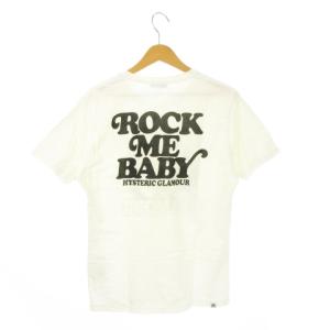 HYSTERIC GLAMOUR 半袖Tシャツ ラウンドネック ガールプリント ロゴ M 白 ホワイト /AH15 GY35