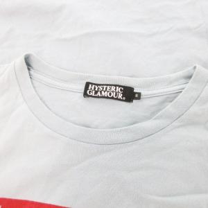HYSTERIC GLAMOUR 半袖Tシャツ ラウンドネック ガールプリント ロゴ S 水色 ブルー /AH13 GY35