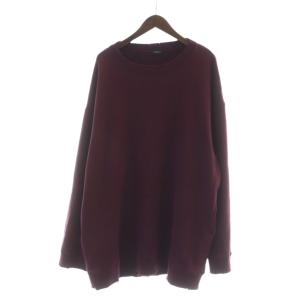 プルオーバースウェット デストロイ加工 裏毛 2 レッド UCT4801-1