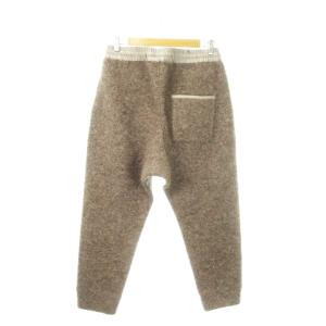 doublet イージーテーパードパンツ ボンディング ウール 厚手 L 茶 ブラウン /AH10 GY35