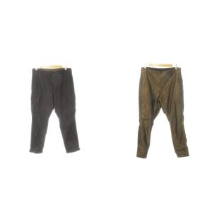 リバーシブルテーパードパンツ カーゴ ナイロン ウール 2/48 M 茶 ブラウン カーキ /AH8 GY35