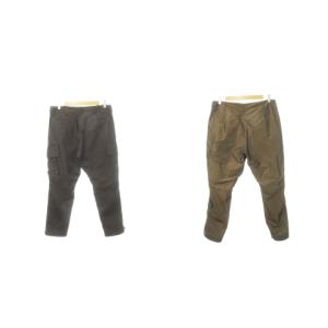 08sircus リバーシブルテーパードパンツ カーゴ ナイロン ウール 2/48 M 茶 ブラウン カーキ /AH8 GY35