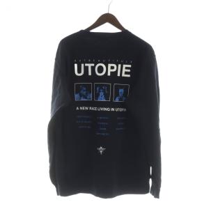 UNDERCOVER 17AW UTOPIE スウェット トレーナー 長袖 クロスボーン ロゴ 裏毛 4 黒 ブラック GY35