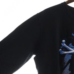 UNDERCOVER 17AW UTOPIE スウェット トレーナー 長袖 クロスボーン ロゴ 裏毛 4 黒 ブラック GY35