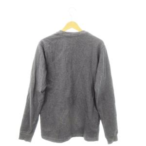 UNDERCOVER ロンT Tシャツ カットソー クルーネック 長袖 ポケット プリント コットン 厚手 3 L グレー /AH14