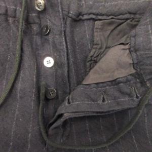 08sircus ジョガーパンツ イージー スラックス ウール 厚手 ストライプ 2 M 紺 ネイビー /AH6 GY35