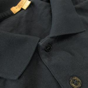 BURBERRY BRIT ポロシャツ 半袖 鹿の子 コットン ビッグロゴ刺繍 ワンポイント L 紺 ネイビー /CK9 GY35