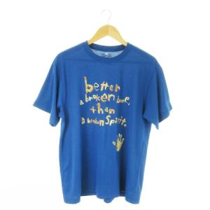 WIC.T 泥んこ遊び 半袖Tシャツ クルーネック プリント アウトドア XL 青 ブルー 1114153