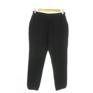 イージーパンツ クロップド サブリナ ストレッチ ワンポイント 大きいサイズ 13 黒 ブラック /AO3