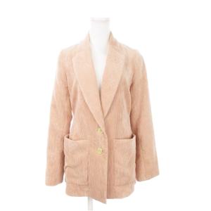 SNIDEL セットアップ 上下 テーラードジャケット ショートパンツ キュロット コーデュロイ 太畝 F ピンク ベージュ